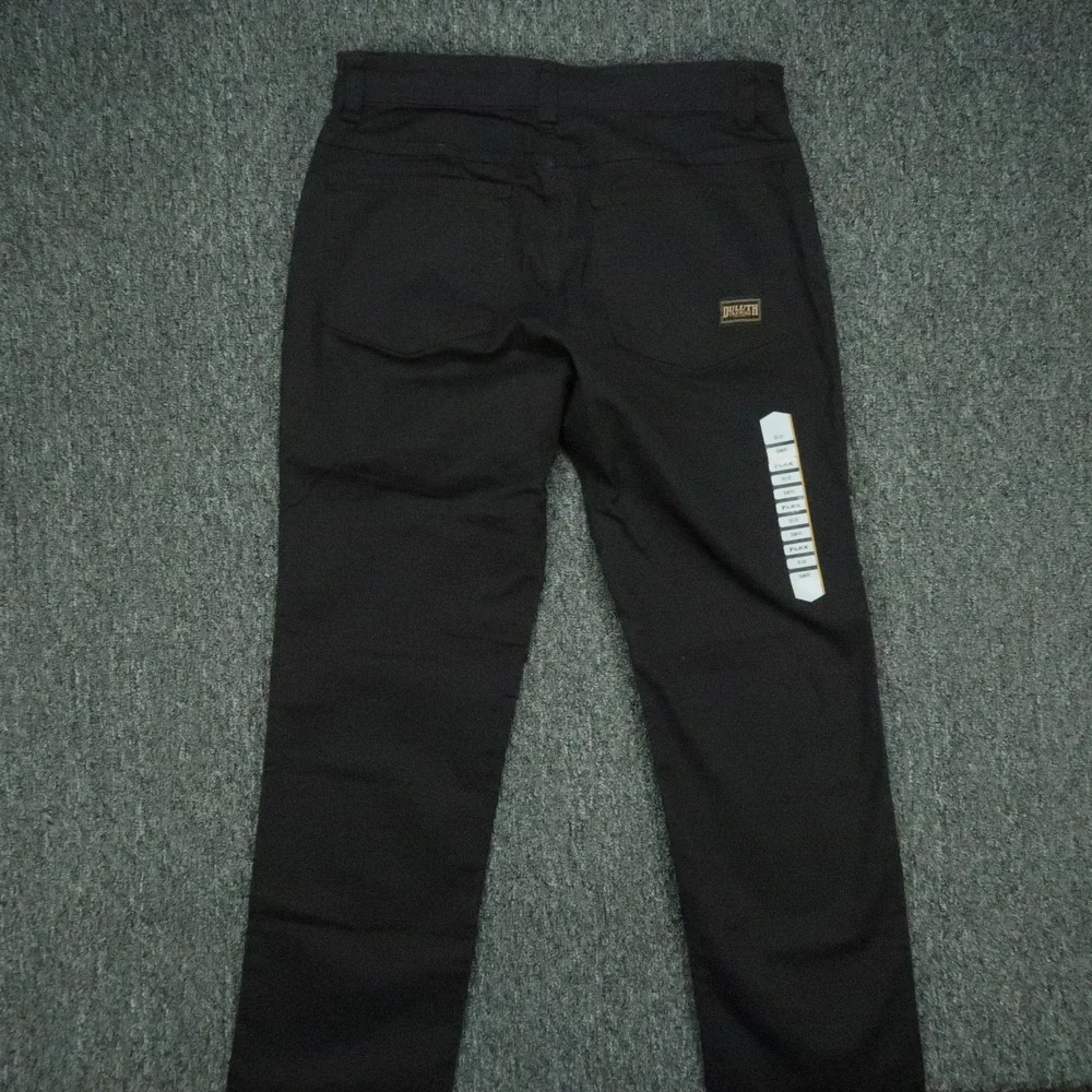 Duluth Pants Mens 32x32 Black DuluthFlex Fire Hose Slim Fit 5 Pocket Trouser